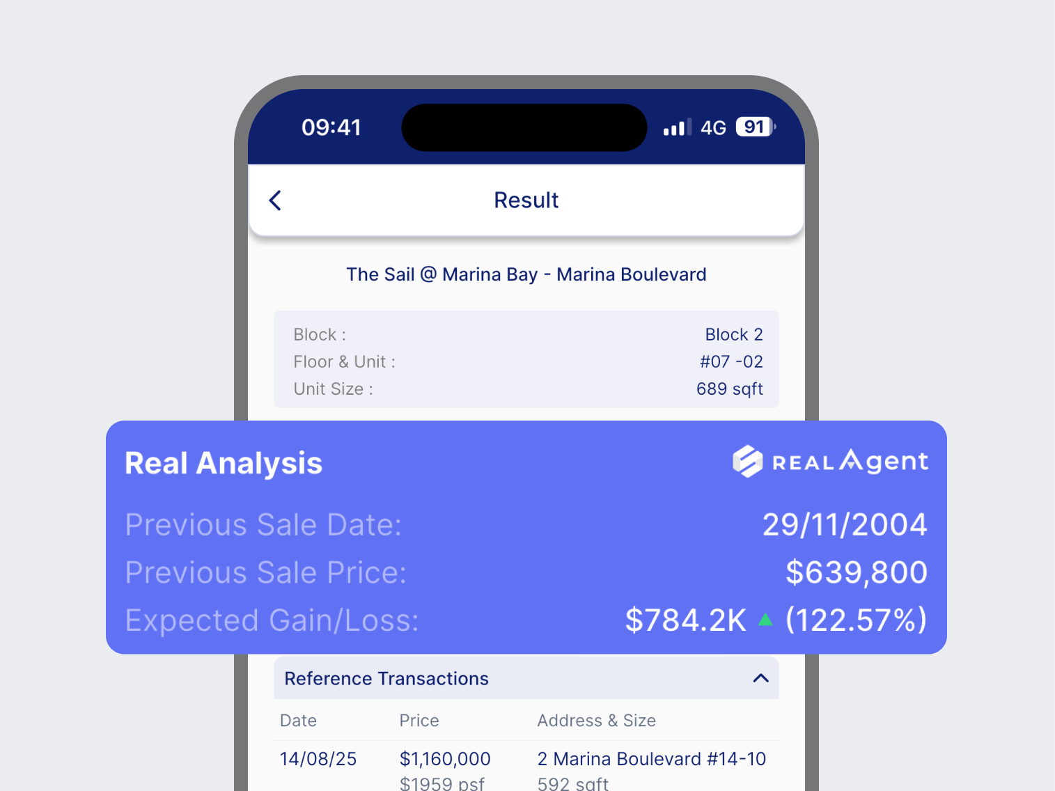 View the latest transactions in Singapore
